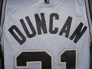 New Tim Duncan #21 San Antonio SPURS Large L Adidas Swingman Sewn 