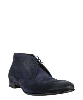 Prada navy oiled suede lace up oxfords
