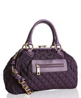 Marc Jacobs purple quilted nylon Stam satchel   