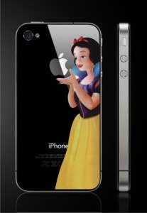 US SHIP Snow white Black Cover Vinyl Decal Sticker Skin Apple iPhone 4 