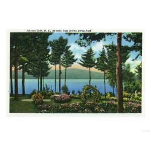   Swan Park View of the Lake Giclee Poster Print, 24x32