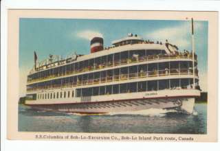 Standard size vintage krom o graph postcard showing the ferry boat in 