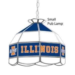   Illinois Fighting Illini Stained Glass Swag Lamp
