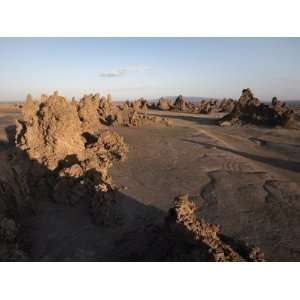  Desolate Landscape of Lac Abbe, Dotted with Limestone 