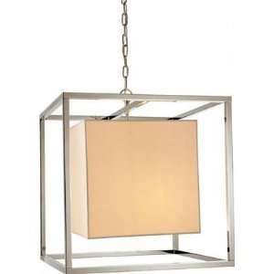  Caged Lantern With Paper Shade In Polished Nickel Kitchen 