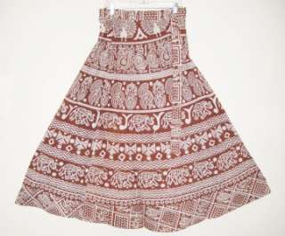 RETRO Hippie Gypsy Indian Ethnic Boho Wrap Skirt 8240  