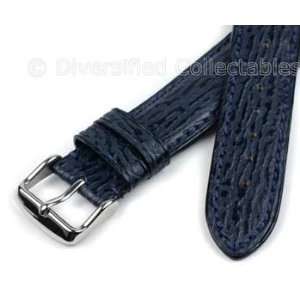  20mm Blue Shark Skin Watch Band Strap 