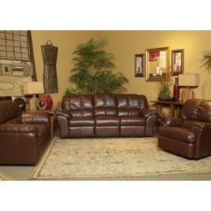  DuraBlend   Contemporary Walnut Leather Reclining Sofa and 