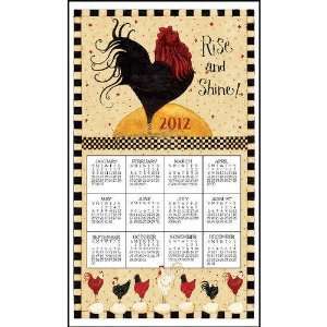    Rise & Shine Linen Kitchen Towel Calendar 2012