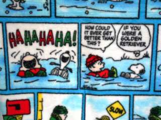 Peanuts Charlie Brown Snoopy Comic Strip Fleece Fabric  