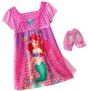 Disney Princess ARIEL Nightgown Pajamas pjs 2T 3T 4T  