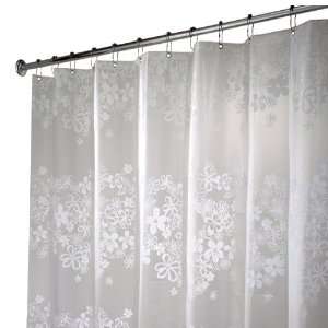 com 78 Long Stall Fiore White Eva Ecopreme Non Toxic Shower Curtain 