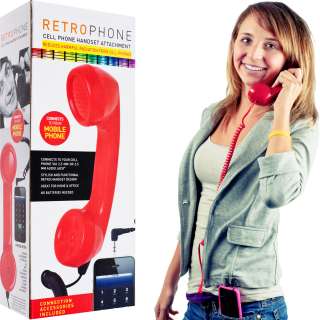 Retro Phone Cell Phone Handset Connects to Your Cell Phone via 2.5 mm 