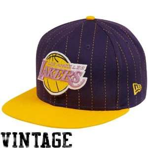  New Era Los Angeles Lakers Purple Gold 9FIFTY Pinstripe 