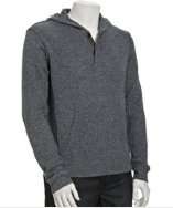 style #307716001 denim cotton merino hooded sweater