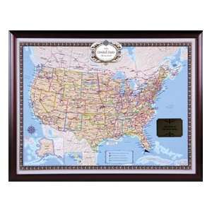  Personalized USA Traveler Map Set   Framed Kitchen 
