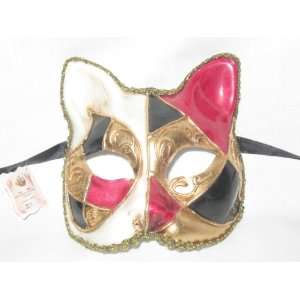  Creme Gatto Asso Venetian Cat Masquerade Party Mask