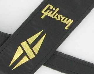 Gibson Black Beauty Guitar Strap Soft Glove Leather  