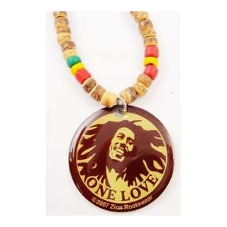  Bob Marley One Love Beaded Necklace Clothing