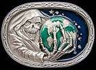 SKULL AND CROSSBONES WITH SNAKES BELT BUCKLE BUCKLES items in 