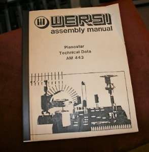 Wersi Pianostar Manual w/schematics & tech data  