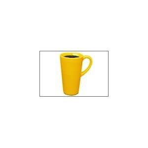   Made in the USA   Ceramic Yellow Travel Coffee Mug