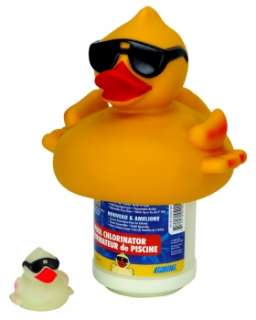 cool is your pool? The Original Derby Duck chlorine floater is molded 