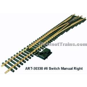   Scale Standard Gauge Track w/Brass Rail #6 Manual Right Toys & Games