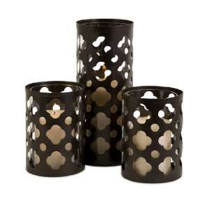  Set of 3 Moroccan Inspired Cutout Pillar Candle Holders 11 