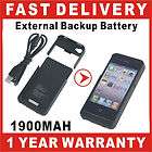 1900mAh External Backup Power Pack Battery Charger Case For iPhone 4 
