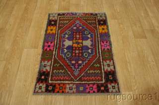   ANTIQUE PURPLE COLOR 3X4 MILAS TURKISH ORIENTAL AREA RUG WOOL CARPET