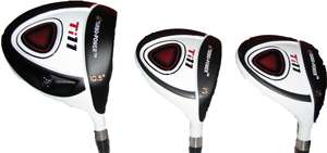 EXTRA LONG TAYLOR FIT WHITE DRIVER 3 5 GOLF WOOD SET  