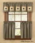 Window/Curtain​  Tier Pair/Lined   24 L   Park Designs   Star Patch