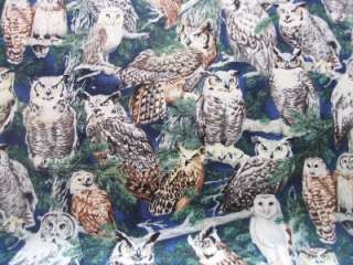 Fabri Quilt Backyard Bandits Barn Horned Owl Fabric Yd  