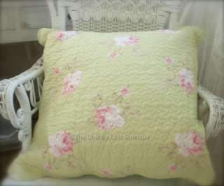Wicker Chair Cushion Pillow Shabby Beach Pink Rose Cottage Country 