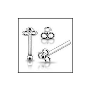    925 Silver Hanging Set Jeweled Nose Stud Piercing Jewelry Jewelry