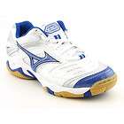 Mizuno Wave Rally Womens SZ 8 White/Blue Volleyball Shoes 041969156261 