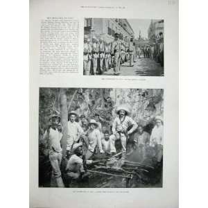  1896 Insurrection Cuba Spanish Troops Havana Rebel Camp 