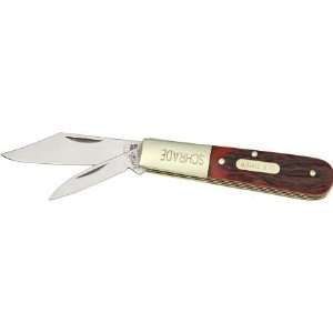   Old Timer Barlow Pocket Knife, Red Pick Bone Handle