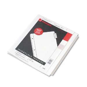 Clear Five Tab, 9 1/4 x 11, White, 1 Set   Sold As 1 Set   Oversized 