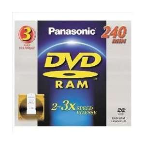  Panasonic LM AD240LU3 DVD RAM DISC 3 PACK 