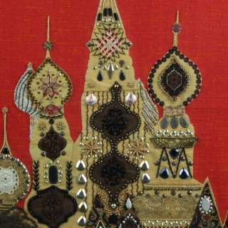 Embroidery Textile St. Basils Cathedral Russia x  