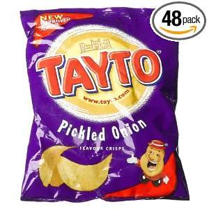 Tayto Pickled Onion Crisps, 1.23 Ounce Packages (Pack of 48)  