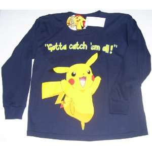  Pokemon Pikachu Long Sleeve T Shirt T Shirt Tee Kids Size 