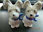 Vintage SCOTTISH TERRIER DOGS w/Bow Salt & Pepper   Made in Germany 