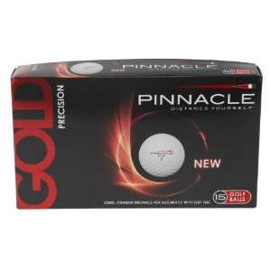 Academy Sports Pinnacle Gold Precision Golf Balls 15 Pack  