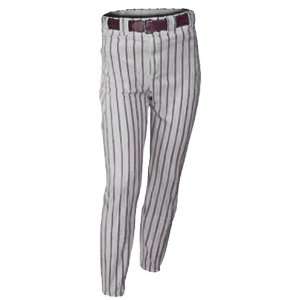   Pinstripe Baseball Pants GREY/MAROON PINSTRIPE YS