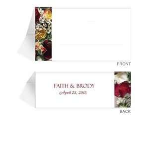  300 Personalized Place Cards   Rose Red Breath Office 