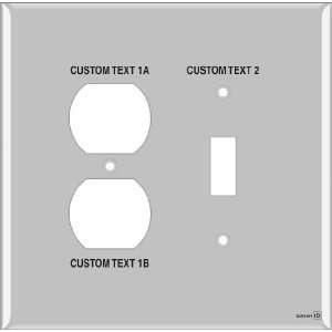   Light Switch Labels 1 Duplex 1 Toggle (plastic   oversized) Home