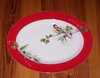 Lenox Winter Song Serving Platter Meat Tray NWT  